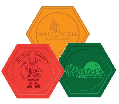 Custom Molded Hexagon Token main image